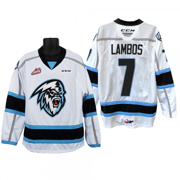 Carson Lambos Winnipeg Ice White Jersey WHL