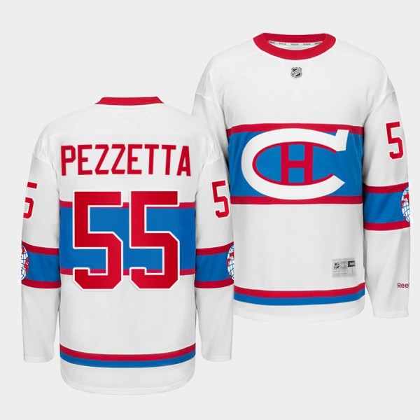 Michael Pezzetta Montreal Canadiens Winter Classic 2016 White #55 Jersey Throwback