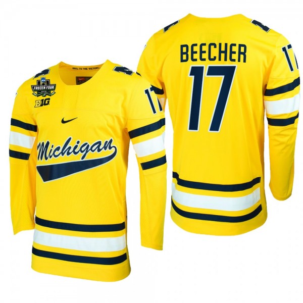 Johnny Beecher 2022 Frozen Four Michigan Wolverine...