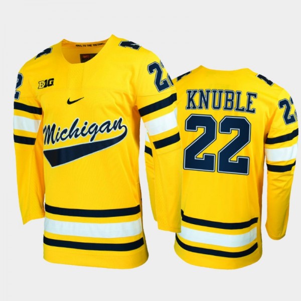 Men Michigan Wolverines Mike Knuble #22 College Ho...