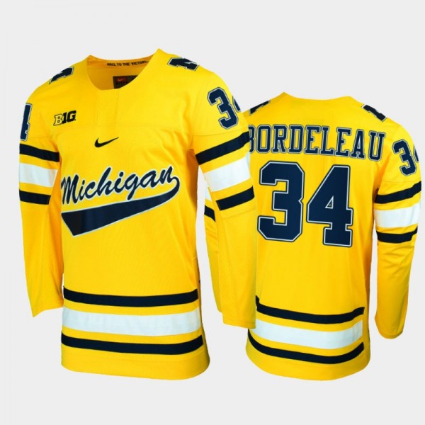 Men Michigan Wolverines Thomas Bordeleau #34 Colle...