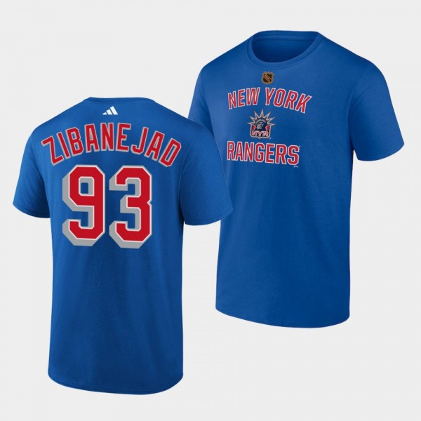 Mika Zibanejad #93 New York Rangers Reverse Retro ...