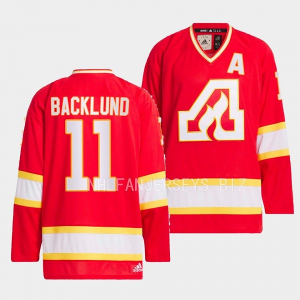 Mikael Backlund Calgary Flames Team Classics Red #11 Jersey 1973 Hockey