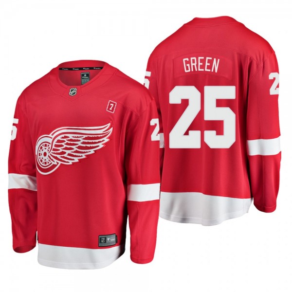 Men's Mike Green #25 Detroit Red Wings Home Red #7...