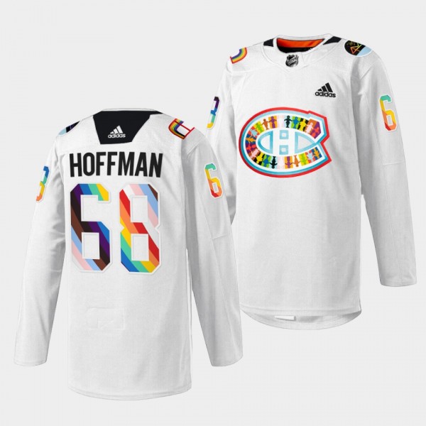 Mike Hoffman #68 Montreal Canadiens 2023 Pride Nig...