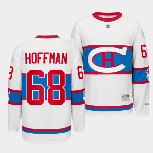 Montreal Canadiens Winter Classic 2016 Mike Hoffman White #68 Throwback Jersey