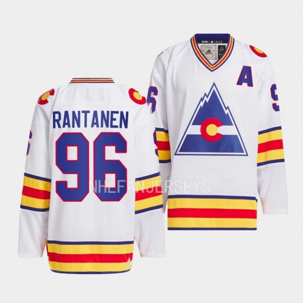 Colorado Avalanche Team Classic Mikko Rantanen White #96 1977 Hockey Jersey