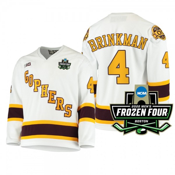 Minnesota Golden Gophers Ben Brinkman Hockey White...
