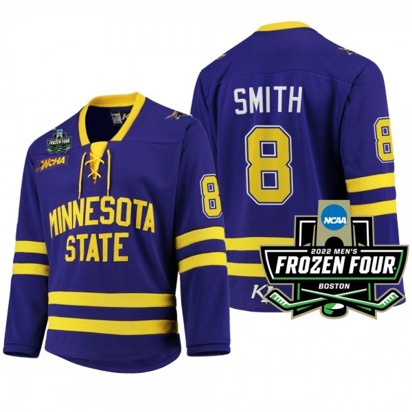 Minnesota State Mavericks Nathan Smith Hockey Purp...