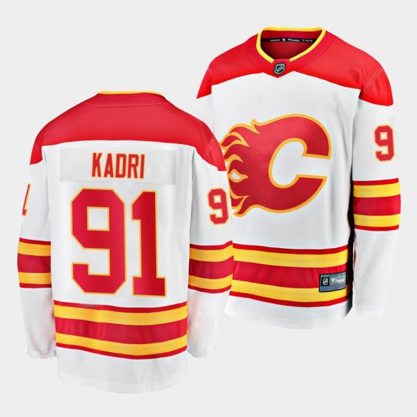Nazem Kadri Calgary Flames Away White Breakaway Pl...