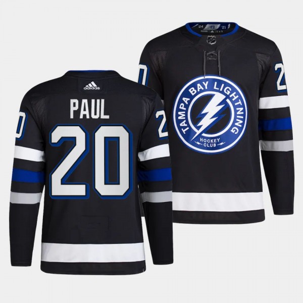 Tampa Bay Lightning 2023-24 Alternate Nick Paul #20 Black Jersey Primegreen Authentic