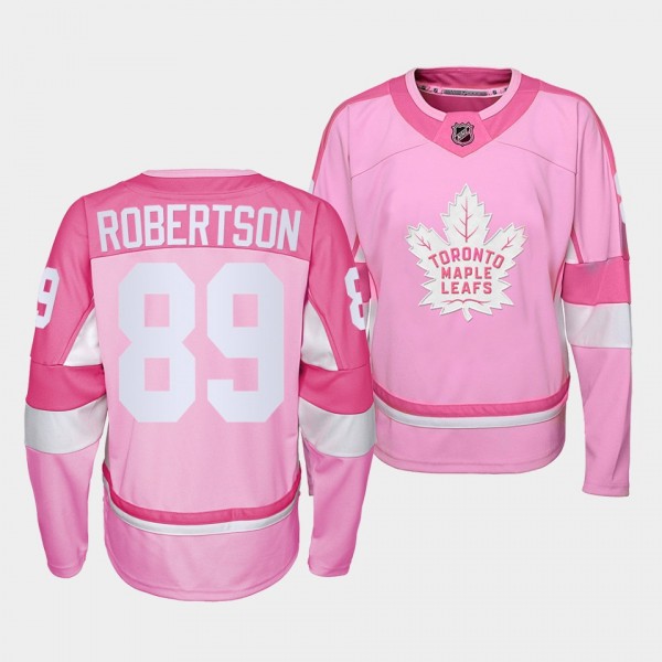 Toronto Maple Leafs Nick Robertson Pink Hockey Fig...