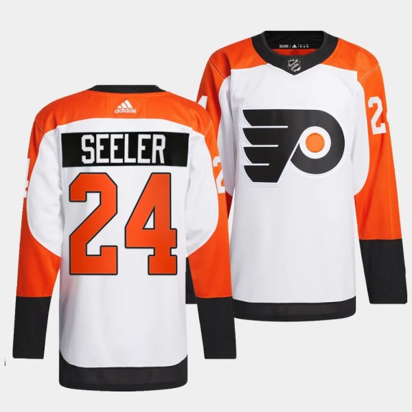 Philadelphia Flyers 2023-24 Authentic Nick Seeler #24 White Jersey Away