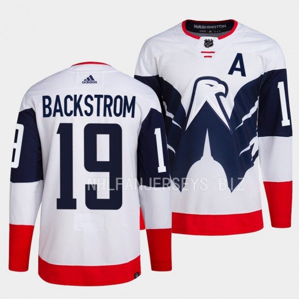 2023 NHL Stadium Series Washington Capitals Nicklas Backstrom #19 White Primegreen Authentic Jersey