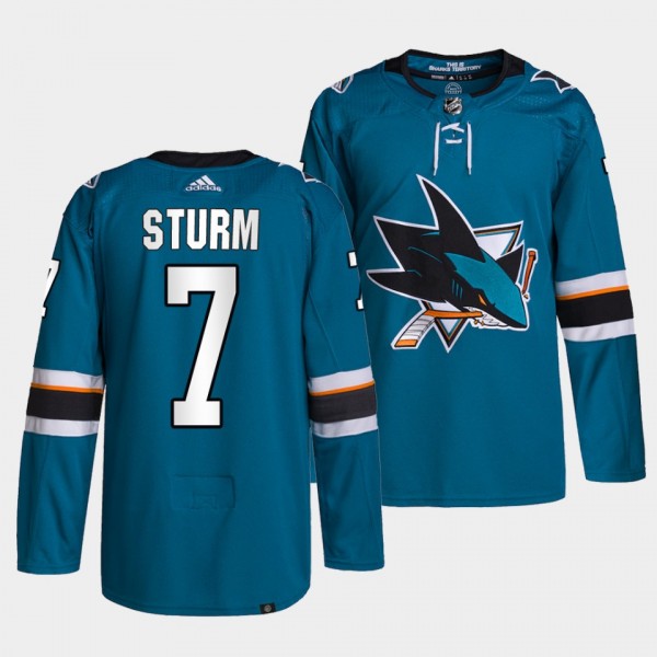 Nico Sturm #7 San Jose Sharks 2022 Primegreen Authentic Teal Jersey Home