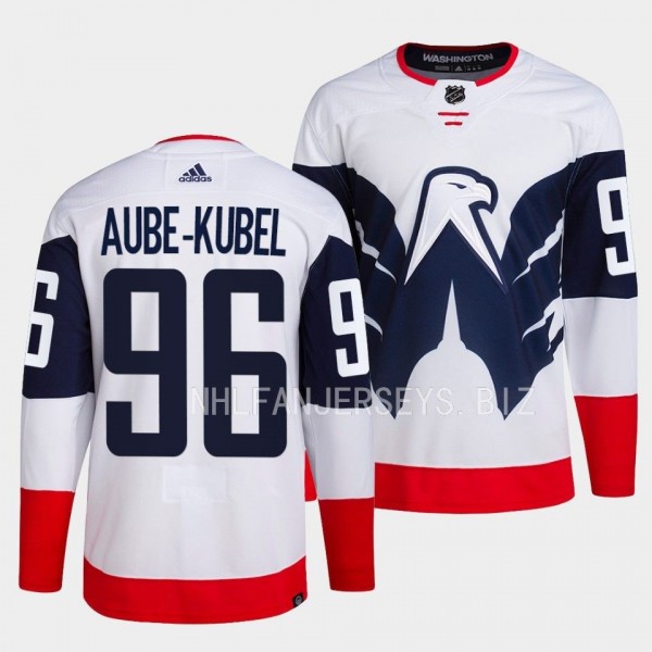 2023 NHL Stadium Series Washington Capitals Nicolas Aube-Kubel #96 White Primegreen Authentic Jersey