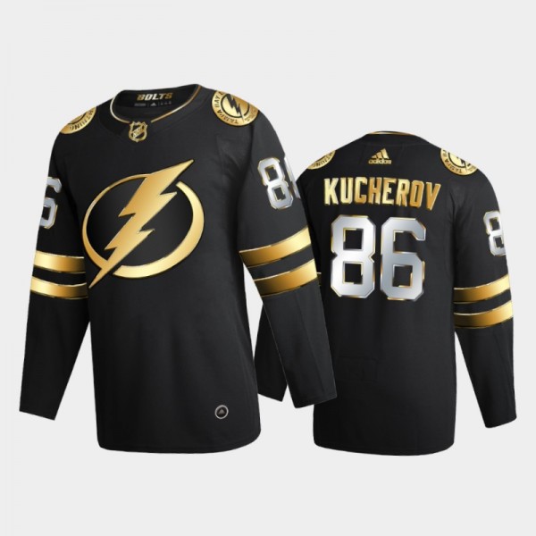 Tampa Bay Lightning Nikita Kucherov #86 2020-21 Authentic Golden Black Limited Edition Jersey