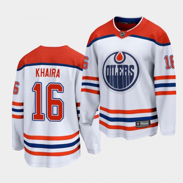 Jujhar Khaira Edmonton Oilers 2021 Special Edition White Men's Jersey