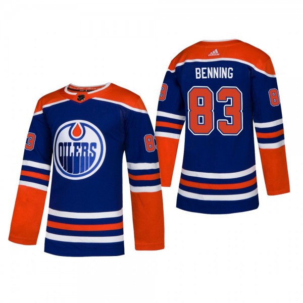 Men's Edmonton Oilers Matt Benning #83 2019 Altern...