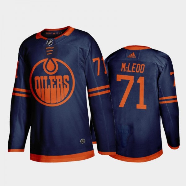 Edmonton Oilers Ryan McLeod #71 Alternate Navy 2020-21 Authentic Jersey
