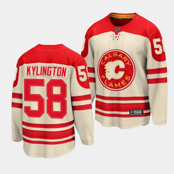 Calgary Flames Oliver Kylington 2023 NHL Heritage Classic Cream Premier Breakaway Player Jersey Men's