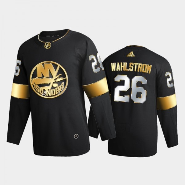 New York Islanders Oliver Wahlstrom #26 2020-21 Authentic Golden Black Limited Authentic Jersey