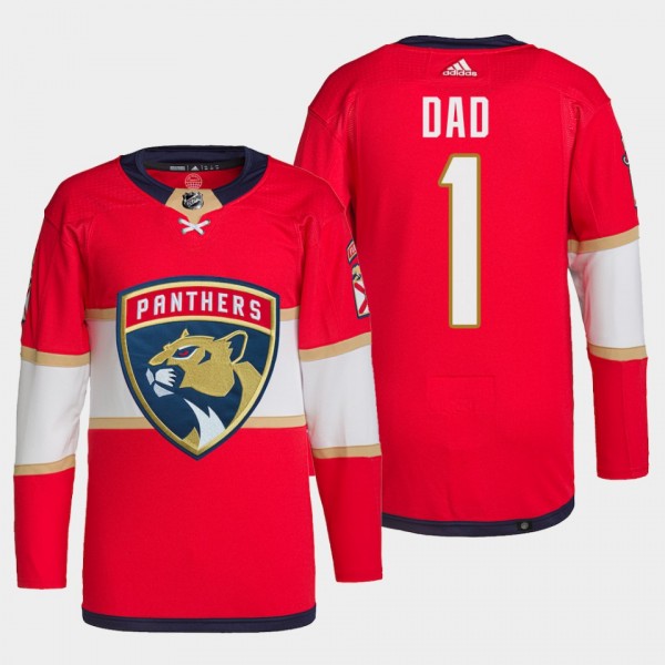 Top Dad Florida Panthers Red Jersey 2022 Fathers D...