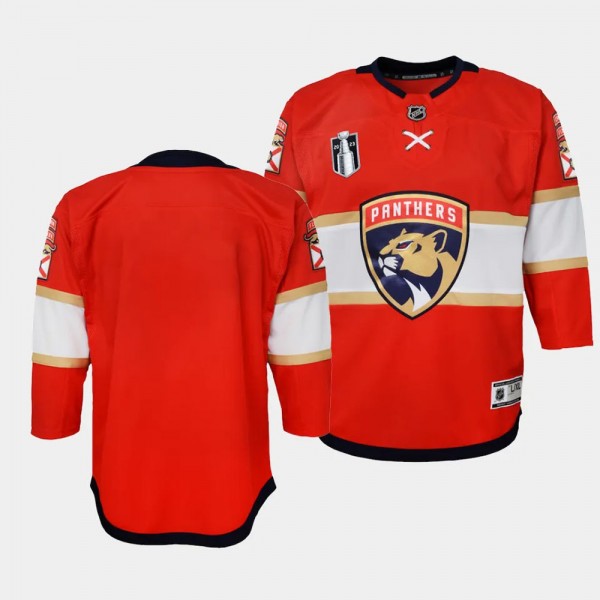 Florida Panthers # 2023 Stanley Cup Final Home Premier Red Youth Jersey