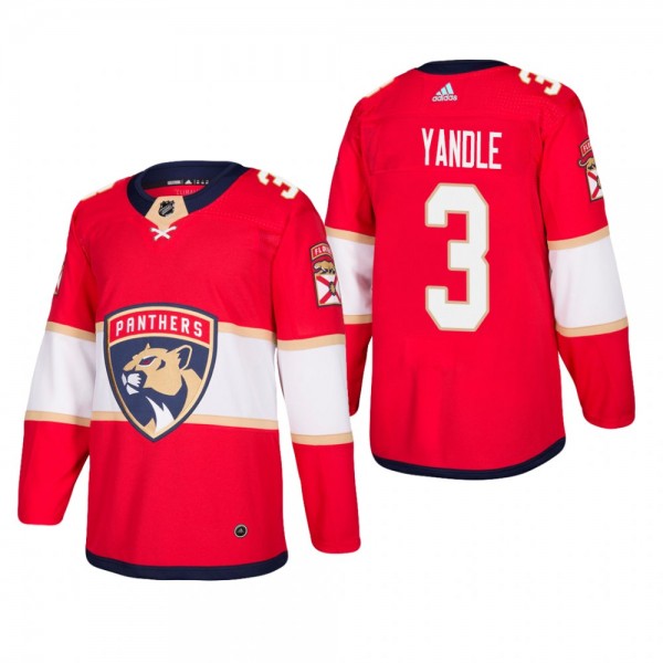 Men's Florida Panthers Keith Yandle #3 Home Red Au...