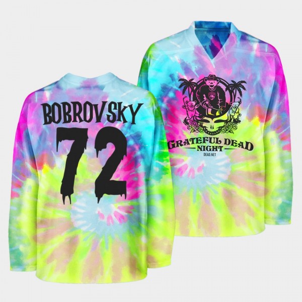 Florida Panthers Grateful Dead Night Sergei Bobrovsky #72 Tie-Dye Sweatshirt Halloween