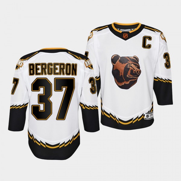 Youth Patrice Bergeron Bruins White Special Editio...