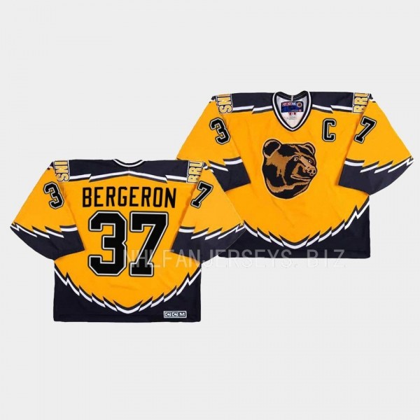 Patrice Bergeron Boston Bruins Throwback Gold #37 ...