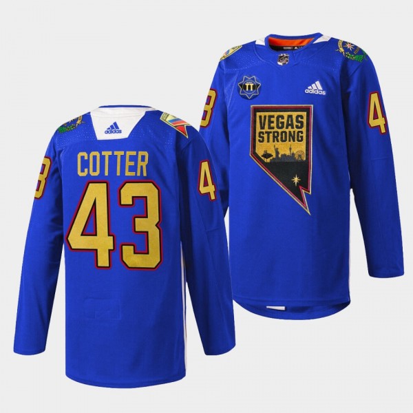 Golden Knights Paul Cotter Blue Nevada Day First Respondersthentic Jersey