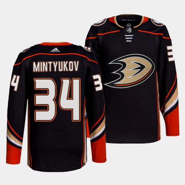 Pavel Mintyukov Anaheim Ducks Home Black #34 Prime...
