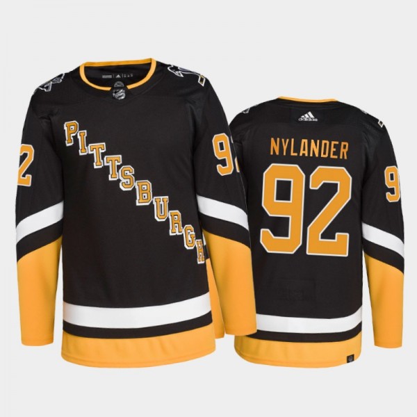 Alex Nylander Pittsburgh Penguins Alternate Jersey 2022-23 Black #92 Primegreen Authentic Uniform