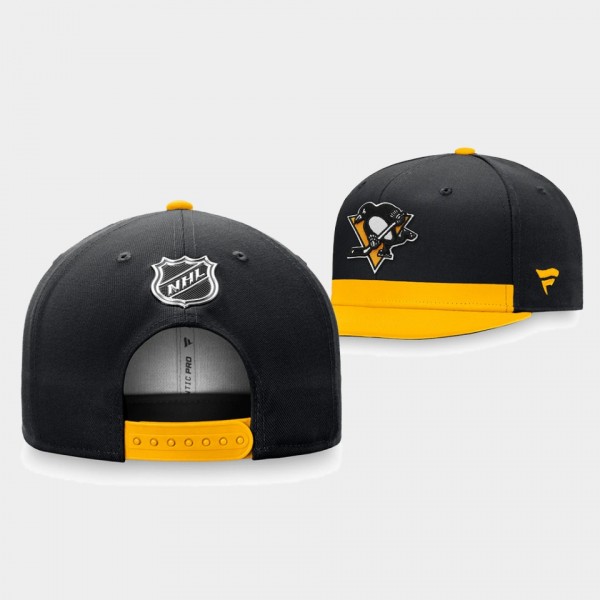 Pittsburgh Penguins Pro Locker Room Men Black Snapback Hat