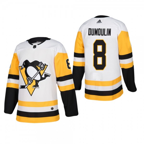 Men's Pittsburgh Penguins Brian Dumoulin #8 Away White Away Authentic Player Cheap Jersey