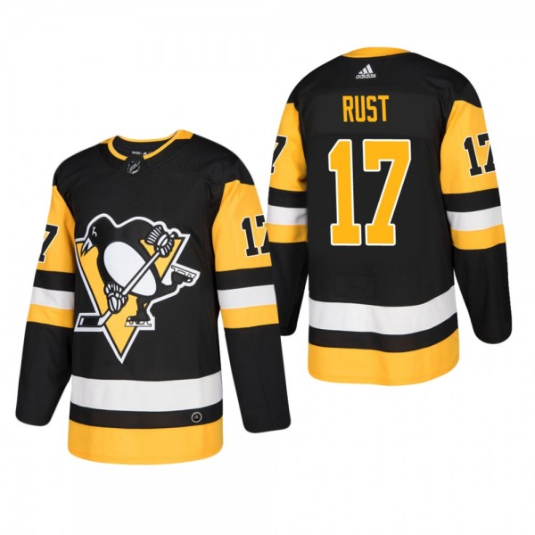 Men's Pittsburgh Penguins Bryan Rust #17 Home Blac...