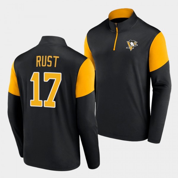 Pittsburgh Penguins Bryan Rust Lightweight Jacket Black Quarter-Zip