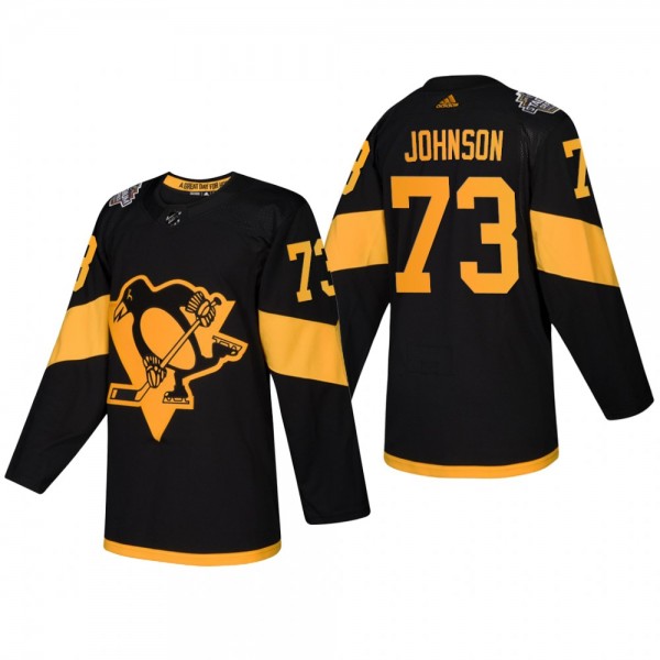 Men's Penguins Jack Johnson Black 2019 Stadium Series Authentic Competitive Coors Light Jersey