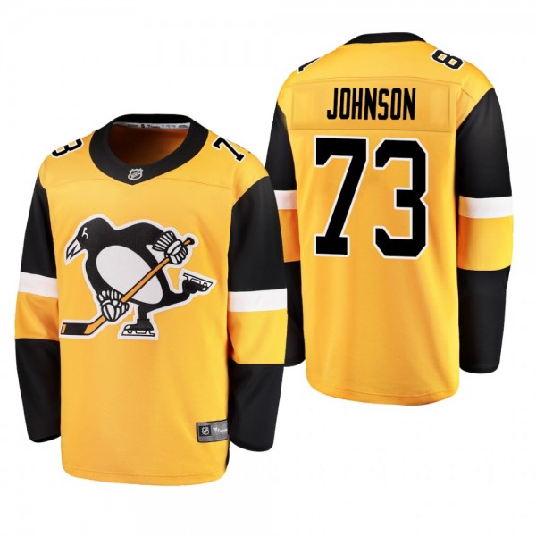 Men's Pittsburgh Penguins Jack Johnson #73 2019 Alternate Reasonable Breakaway Jersey - Gold