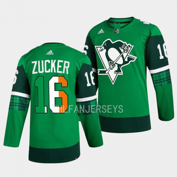 2023 St. Patricks Day Jason Zucker Pittsburgh Peng...