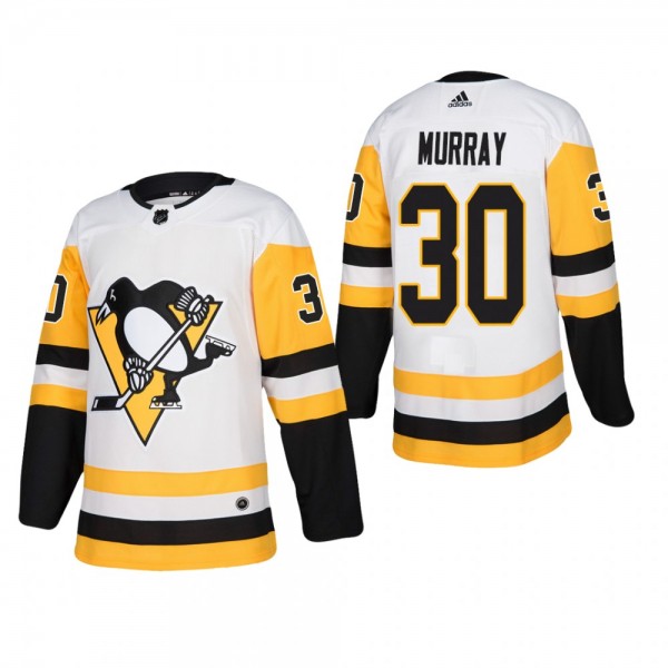 Men's Pittsburgh Penguins Matt Murray #30 Away Whi...