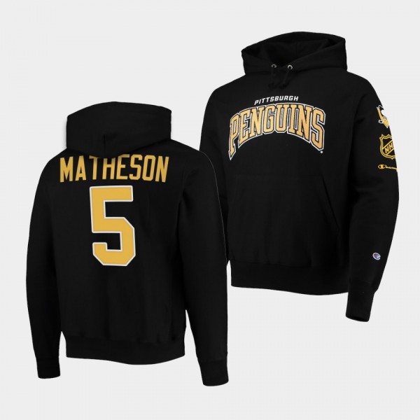Pittsburgh Penguins Mike Matheson Champion Black Capsule II Pullover Hoodie