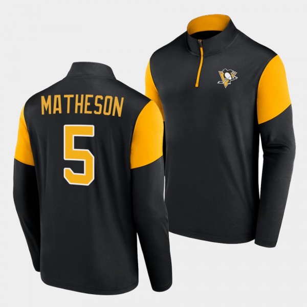 Pittsburgh Penguins Mike Matheson Lightweight Jacket Black Quarter-Zip