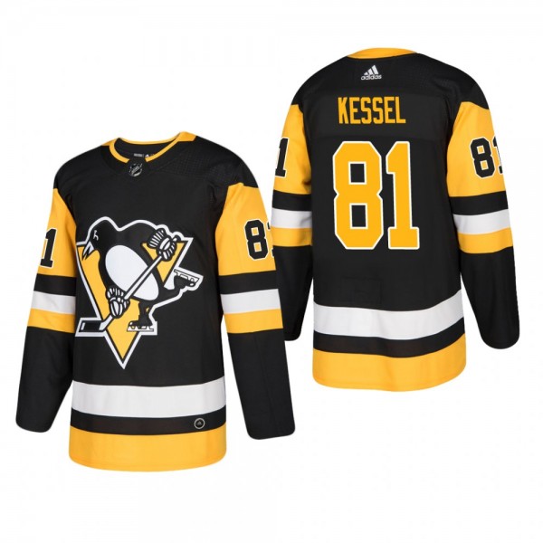 Men's Pittsburgh Penguins Phil Kessel #81 Home Black Authentic Player Cheap Jersey