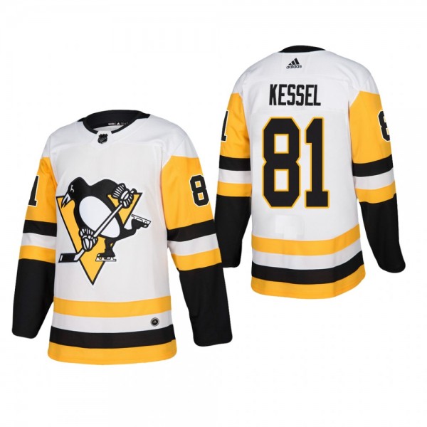 Men's Pittsburgh Penguins Phil Kessel #81 Away White Away Authentic Player Cheap Jersey