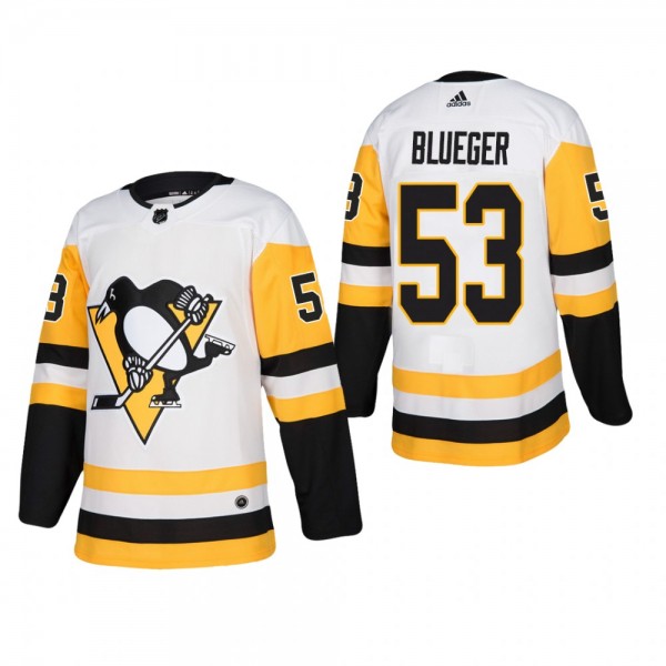 Men's Pittsburgh Penguins Teddy Blueger #53 Away W...