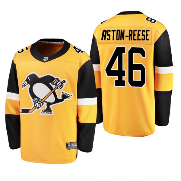 Men's Pittsburgh Penguins Zach Aston-Reese #46 2019 Alternate Reasonable Breakaway Jersey - Gold