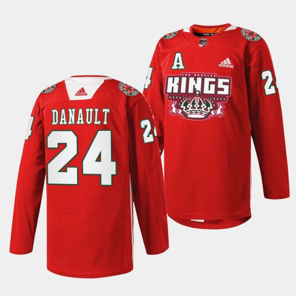 2023 X-mas Holiday Phillip Danault Los Angeles Kings Red #24 Specialty Jersey